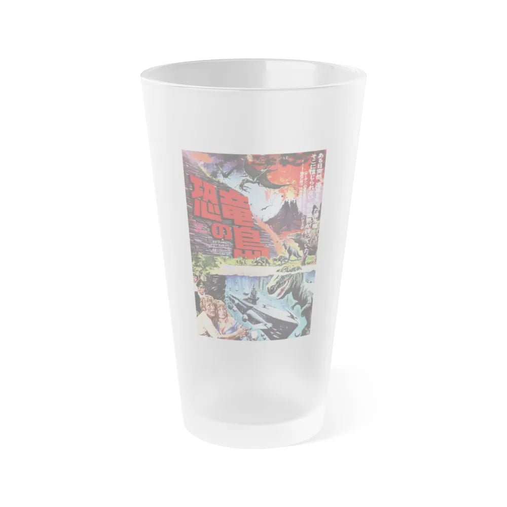 THE LAND THAT TIME FORGOT (ASIAN) 1974 Movie Poster - Frosted Pint Glass 16oz-16oz-Frosted-Go Mug Yourself