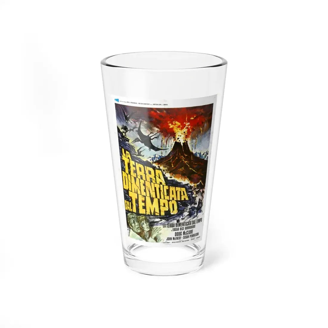 THE LAND THAT TIME FORGOT (ITALIAN) 1974 Movie Poster - Pint Glass 16oz 16oz - Go Mug Yourself