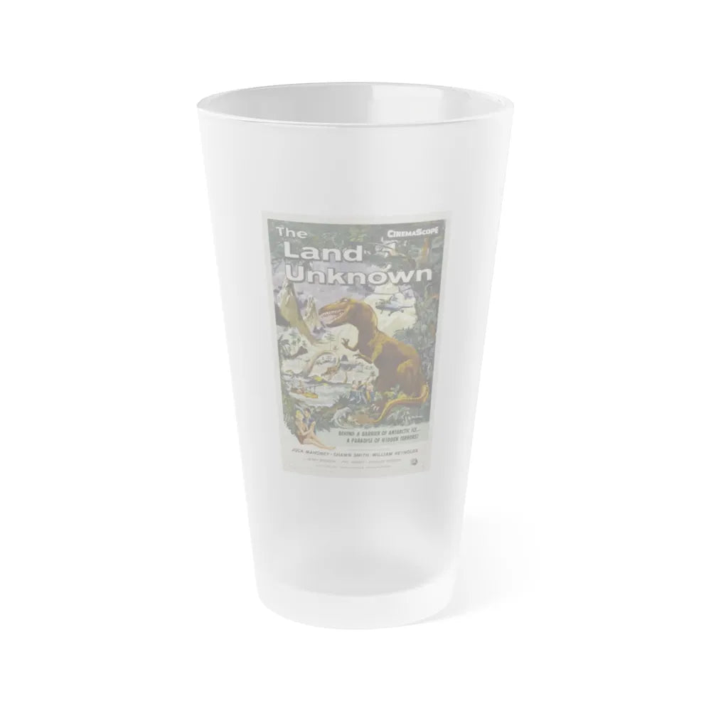 THE LAND UNKNOWN 1957 Movie Poster - Frosted Pint Glass 16oz-16oz-Frosted-Go Mug Yourself