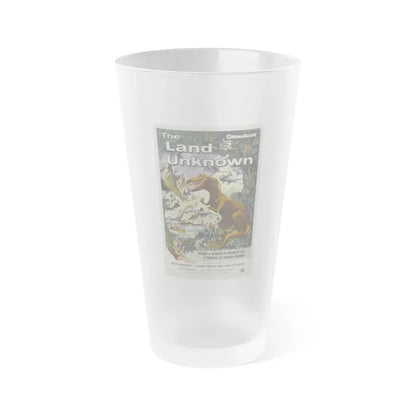 THE LAND UNKNOWN 1957 Movie Poster - Frosted Pint Glass 16oz 16oz Frosted - Go Mug Yourself