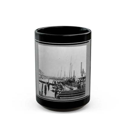 The Landing At City Point, Virginia (U.S. Civil War) Black Coffee Mug-15oz-Go Mug Yourself