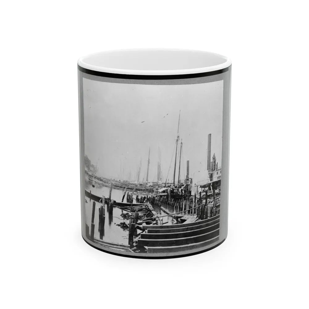 The Landing At City Point, Virginia (U.S. Civil War) White Coffee Mug-11oz-Go Mug Yourself