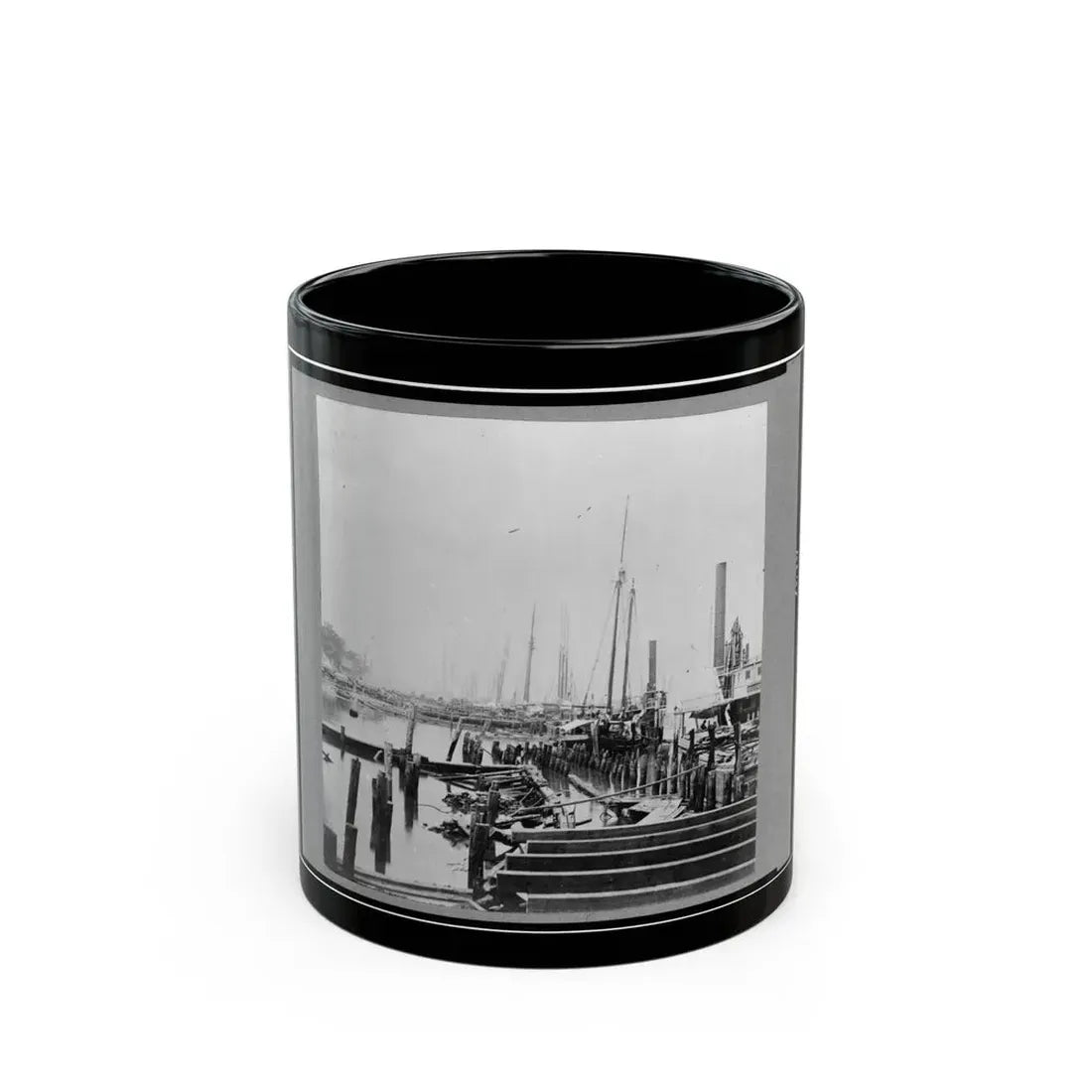 The Landing At City Point, Virginia (U.S. Civil War) Black Coffee Mug 11oz - Go Mug Yourself