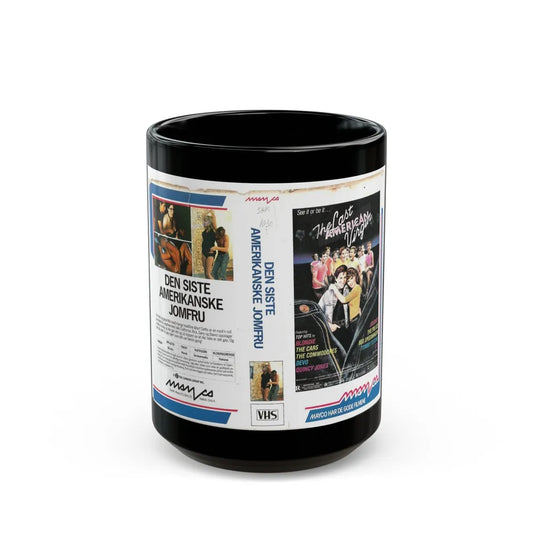 THE LAST AMERICAN VIRGIN (VHS COVER) - Black Coffee Mug-15oz-Go Mug Yourself