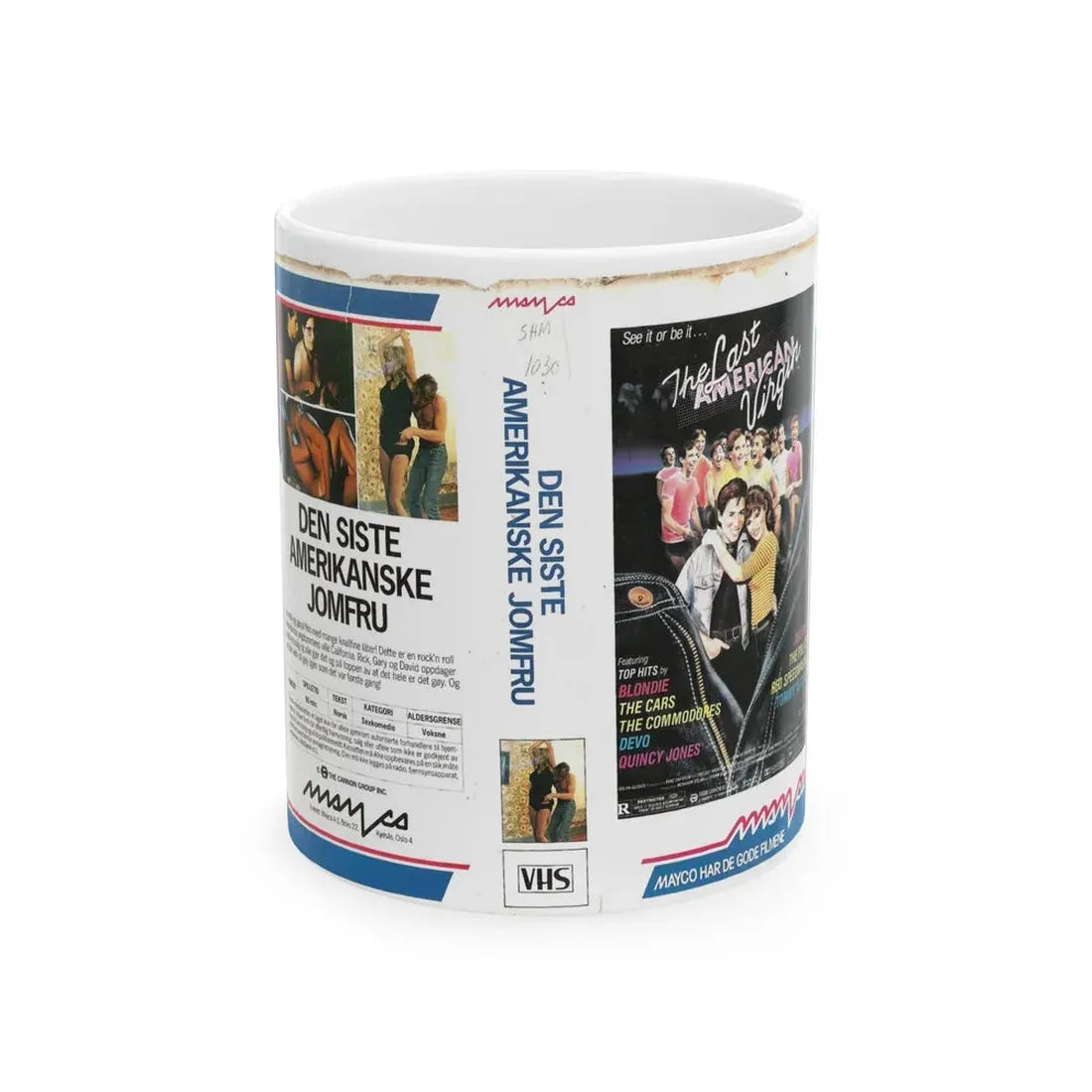 THE LAST AMERICAN VIRGIN (VHS COVER) - White Coffee Mug 11oz - Go Mug Yourself