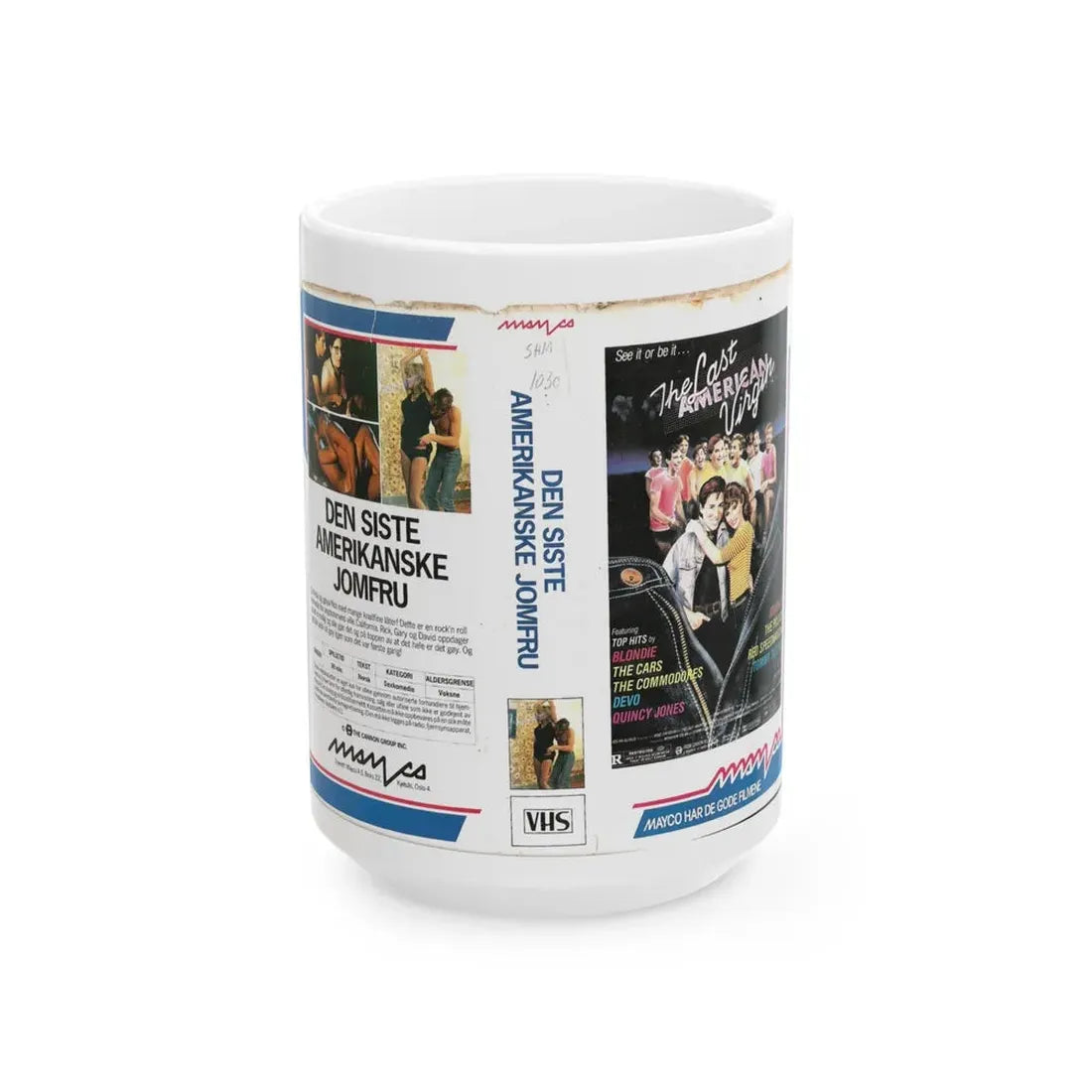 THE LAST AMERICAN VIRGIN (VHS COVER) - White Coffee Mug 15oz - Go Mug Yourself