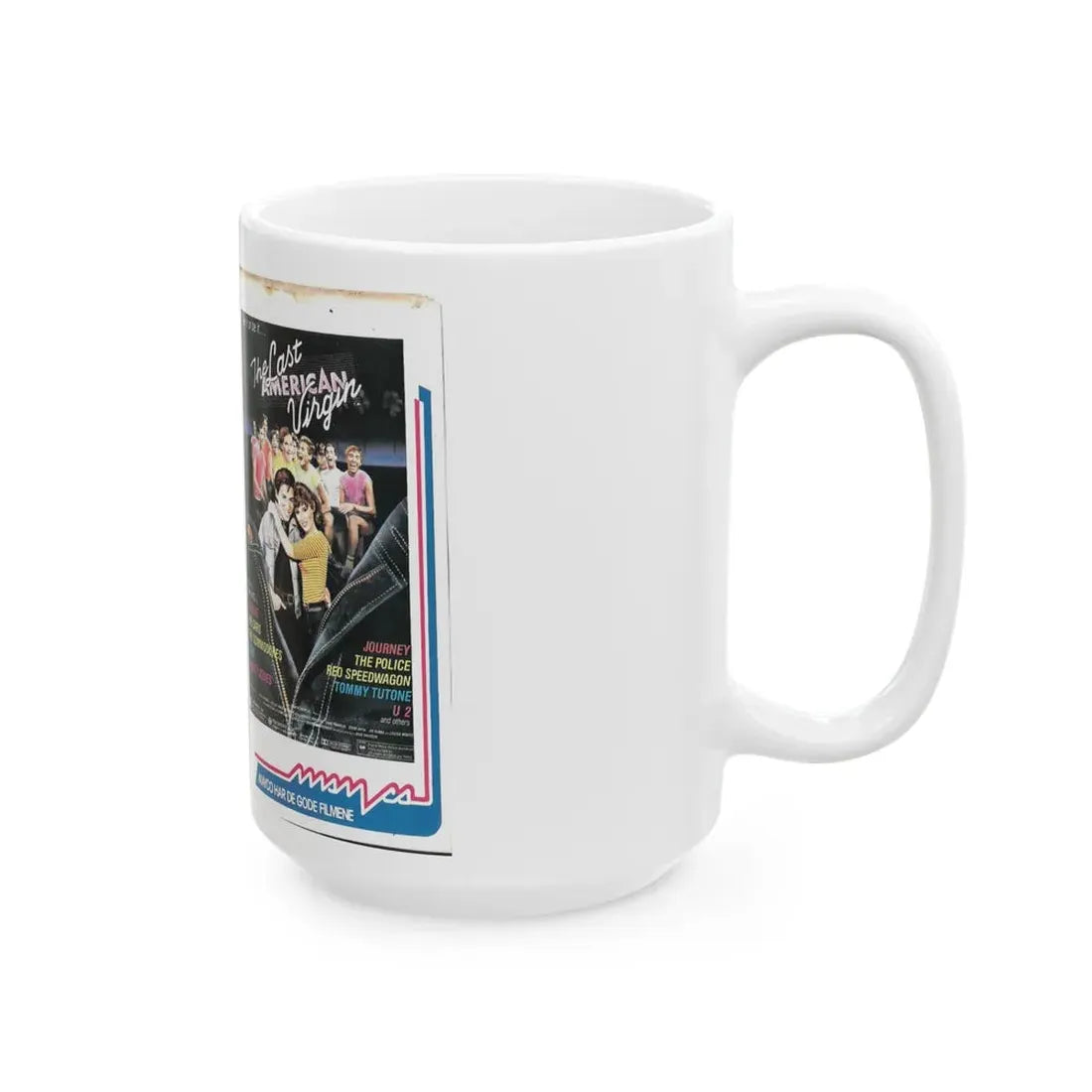 THE LAST AMERICAN VIRGIN (VHS COVER) - White Coffee Mug - Go Mug Yourself