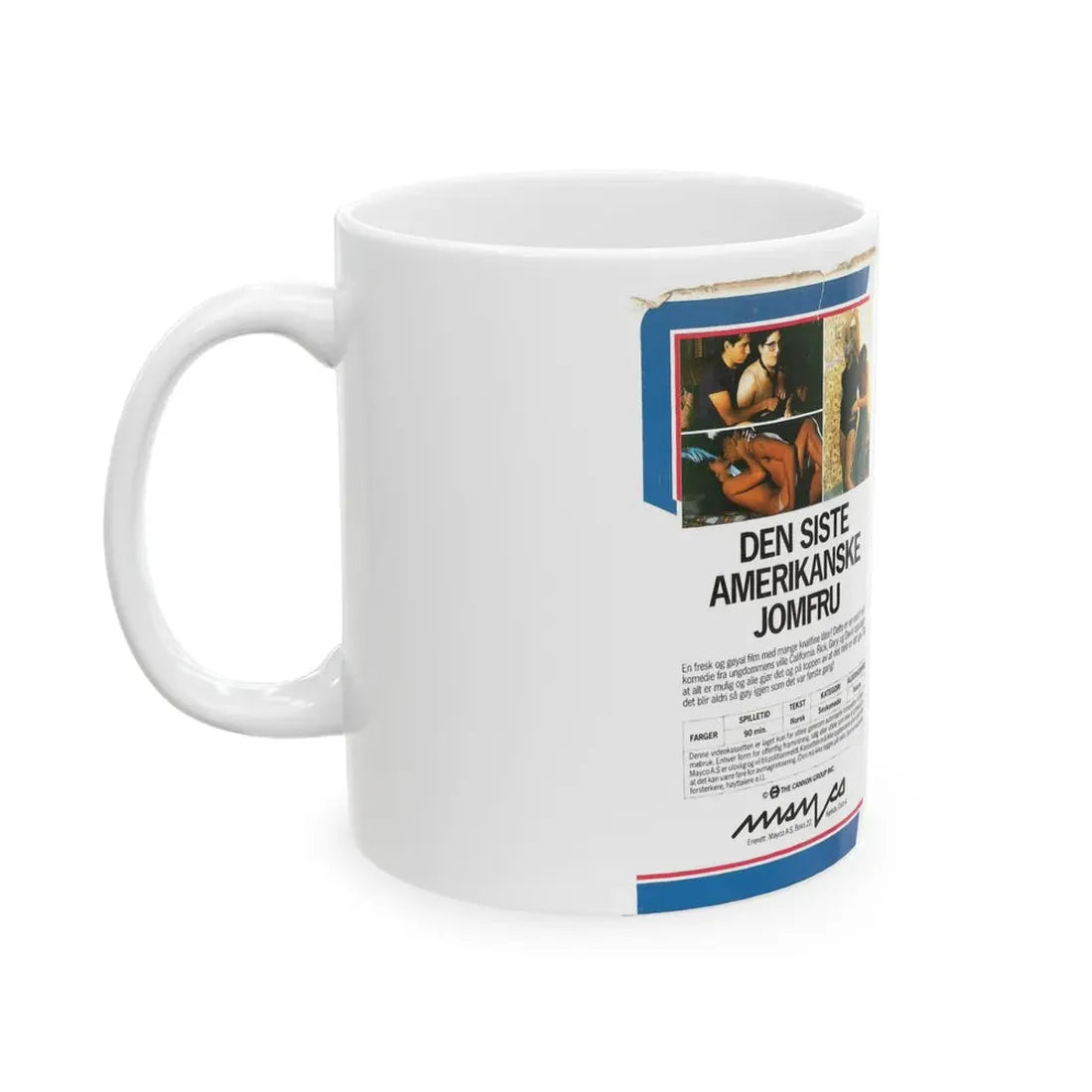 THE LAST AMERICAN VIRGIN (VHS COVER) - White Coffee Mug - Go Mug Yourself