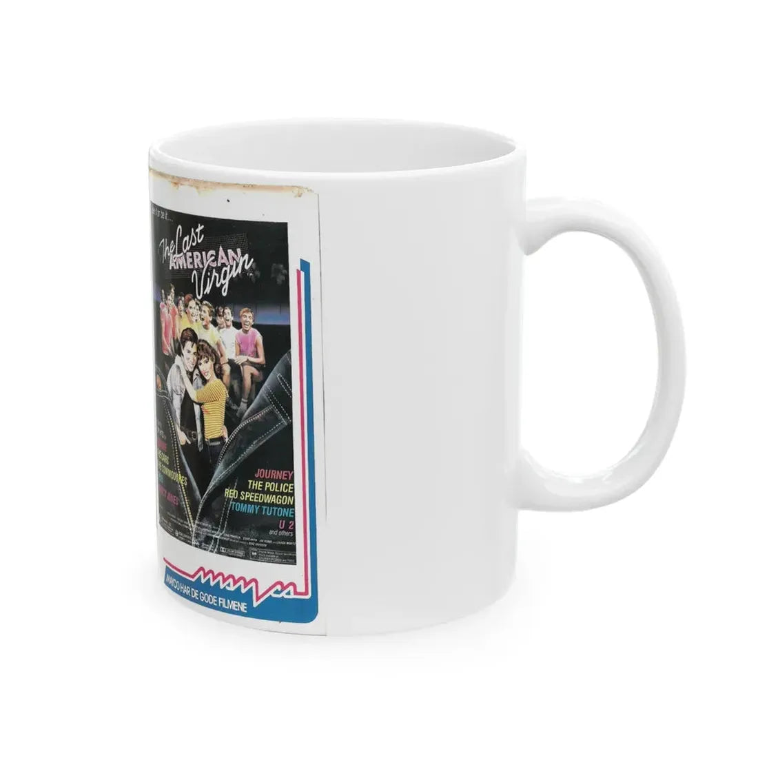 THE LAST AMERICAN VIRGIN (VHS COVER) - White Coffee Mug - Go Mug Yourself