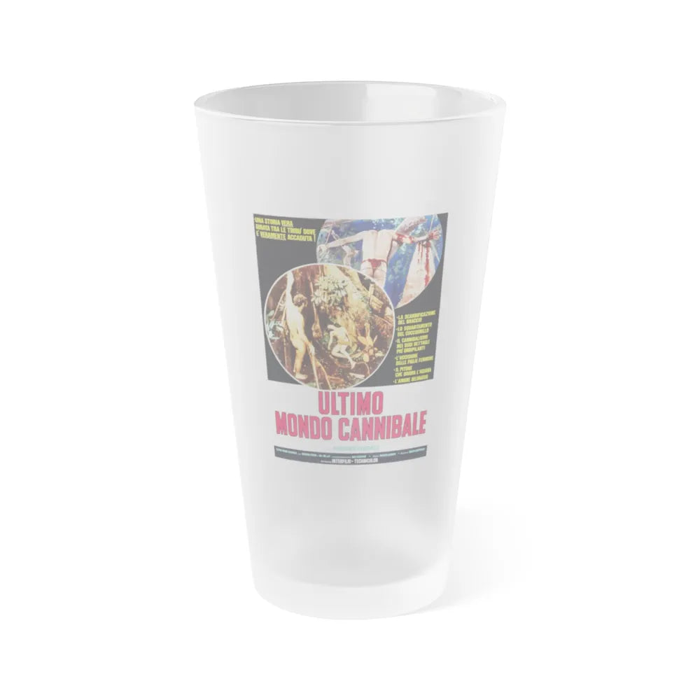 THE LAST CANNIBAL WORLD 1977 Movie Poster - Frosted Pint Glass 16oz-16oz-Frosted-Go Mug Yourself