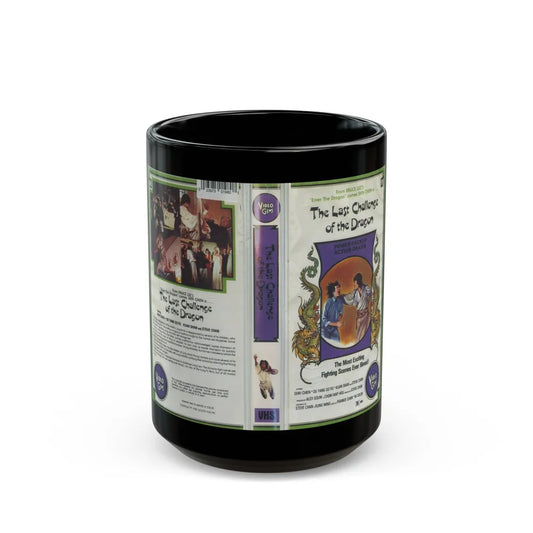 THE LAST CHALLENGE OF THE DRAGON CLAMSHELL (VHS COVER) - Black Coffee Mug-15oz-Go Mug Yourself