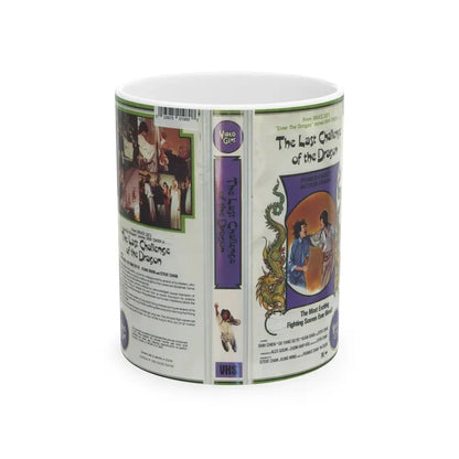 THE LAST CHALLENGE OF THE DRAGON CLAMSHELL (VHS COVER) - White Coffee Mug 11oz - Go Mug Yourself