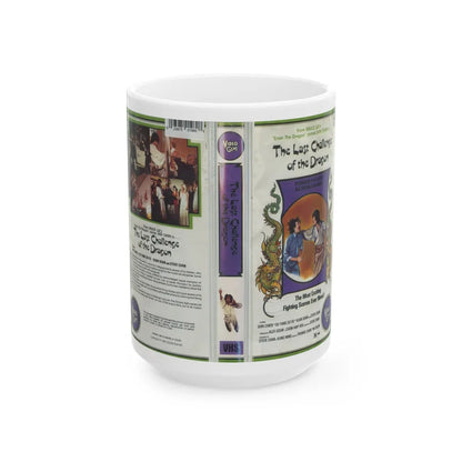 THE LAST CHALLENGE OF THE DRAGON CLAMSHELL (VHS COVER) - White Coffee Mug-15oz-Go Mug Yourself