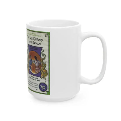 THE LAST CHALLENGE OF THE DRAGON CLAMSHELL (VHS COVER) - White Coffee Mug - Go Mug Yourself