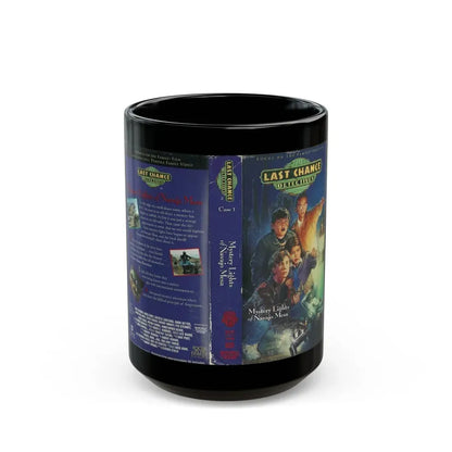 THE LAST CHANCE DETECTIVES MYSTERY LIGHTS OF NAVAJO MESA (VHS COVER) - Black Coffee Mug 15oz - Go Mug Yourself