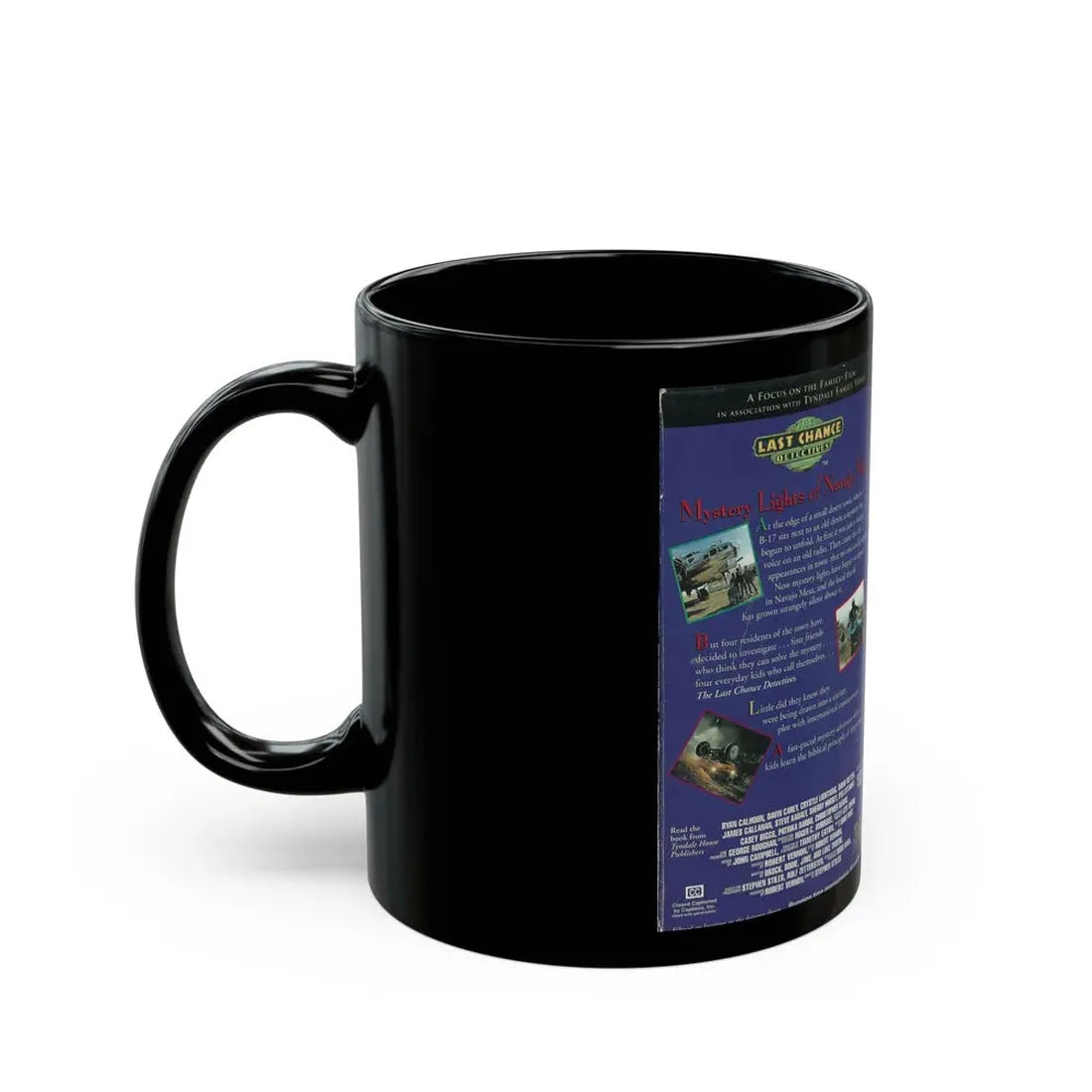 THE LAST CHANCE DETECTIVES MYSTERY LIGHTS OF NAVAJO MESA (VHS COVER) - Black Coffee Mug - Go Mug Yourself