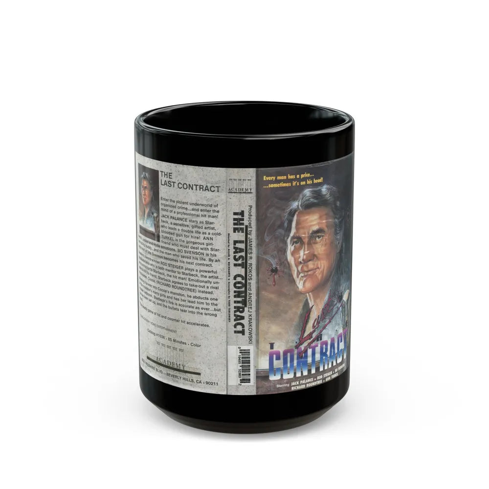 THE LAST CONTRACT JACK PALANCE (VHS COVER) - Black Coffee Mug-15oz-Go Mug Yourself