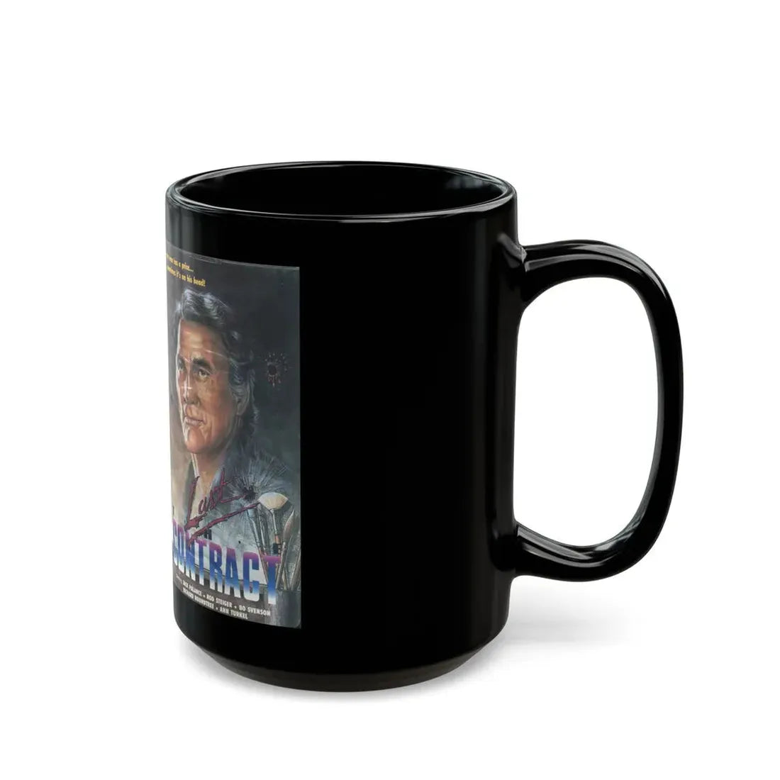 THE LAST CONTRACT JACK PALANCE (VHS COVER) - Black Coffee Mug - Go Mug Yourself