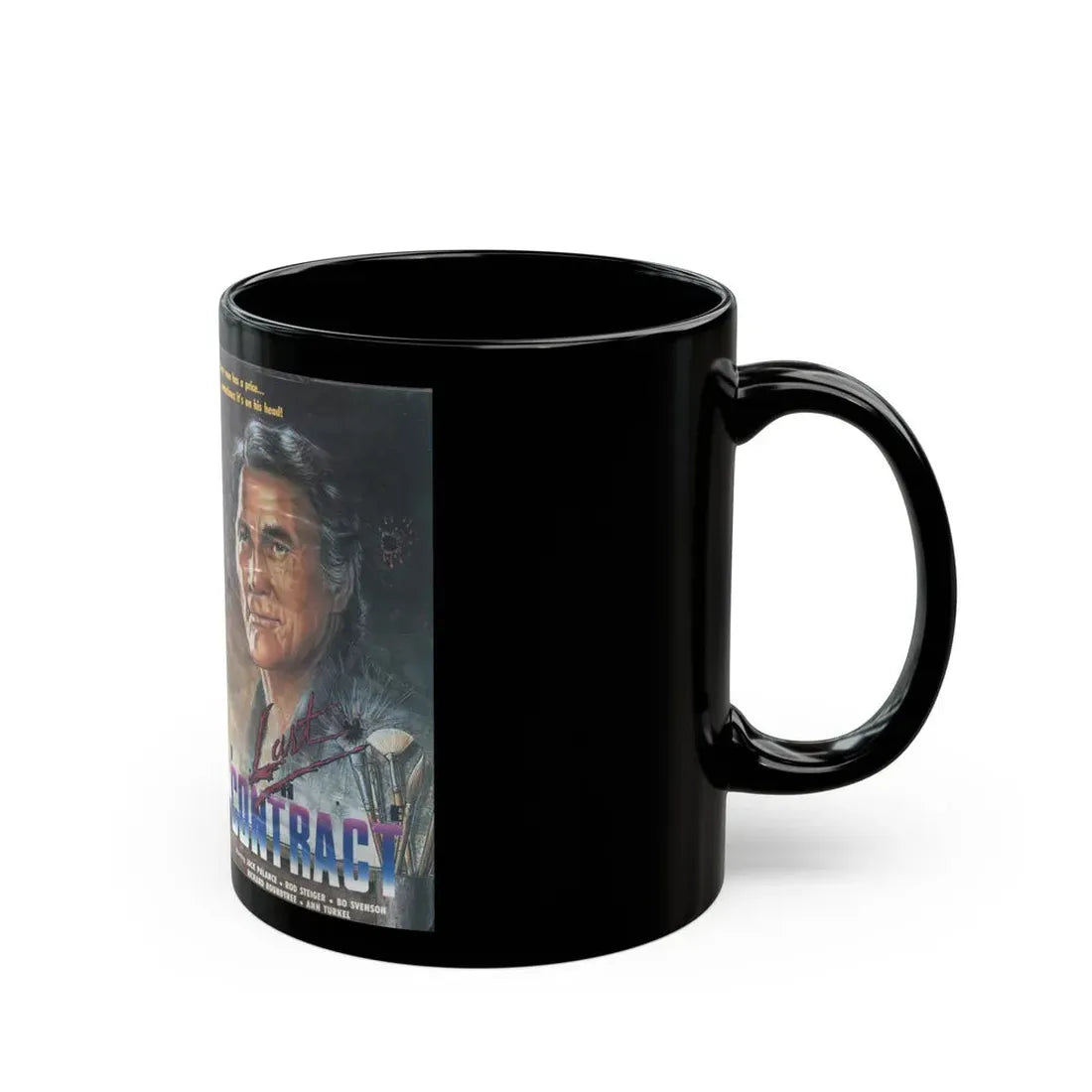 THE LAST CONTRACT JACK PALANCE (VHS COVER) - Black Coffee Mug - Go Mug Yourself