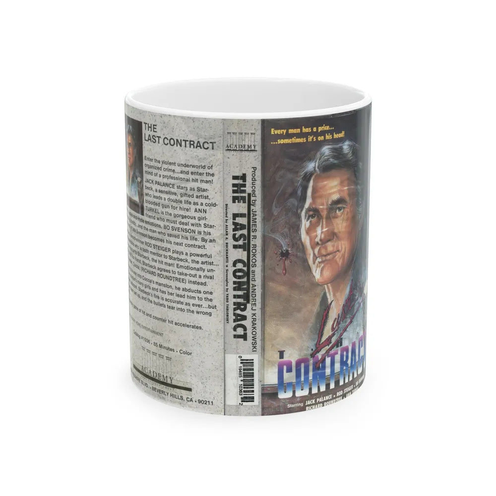 THE LAST CONTRACT JACK PALANCE (VHS COVER) - White Coffee Mug-11oz-Go Mug Yourself