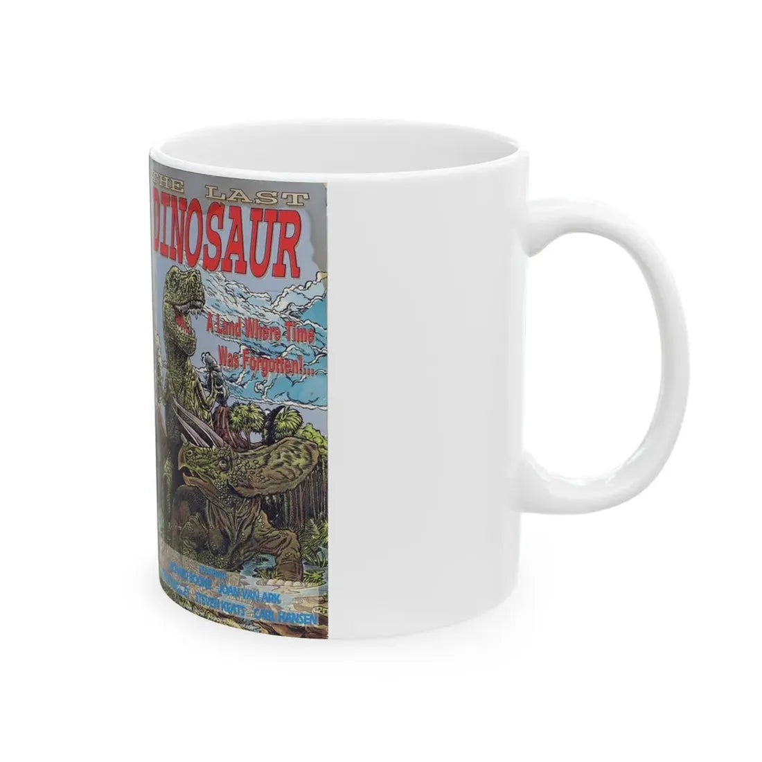 THE LAST DINOSAUR (VHS COVER) - White Coffee Mug - Go Mug Yourself
