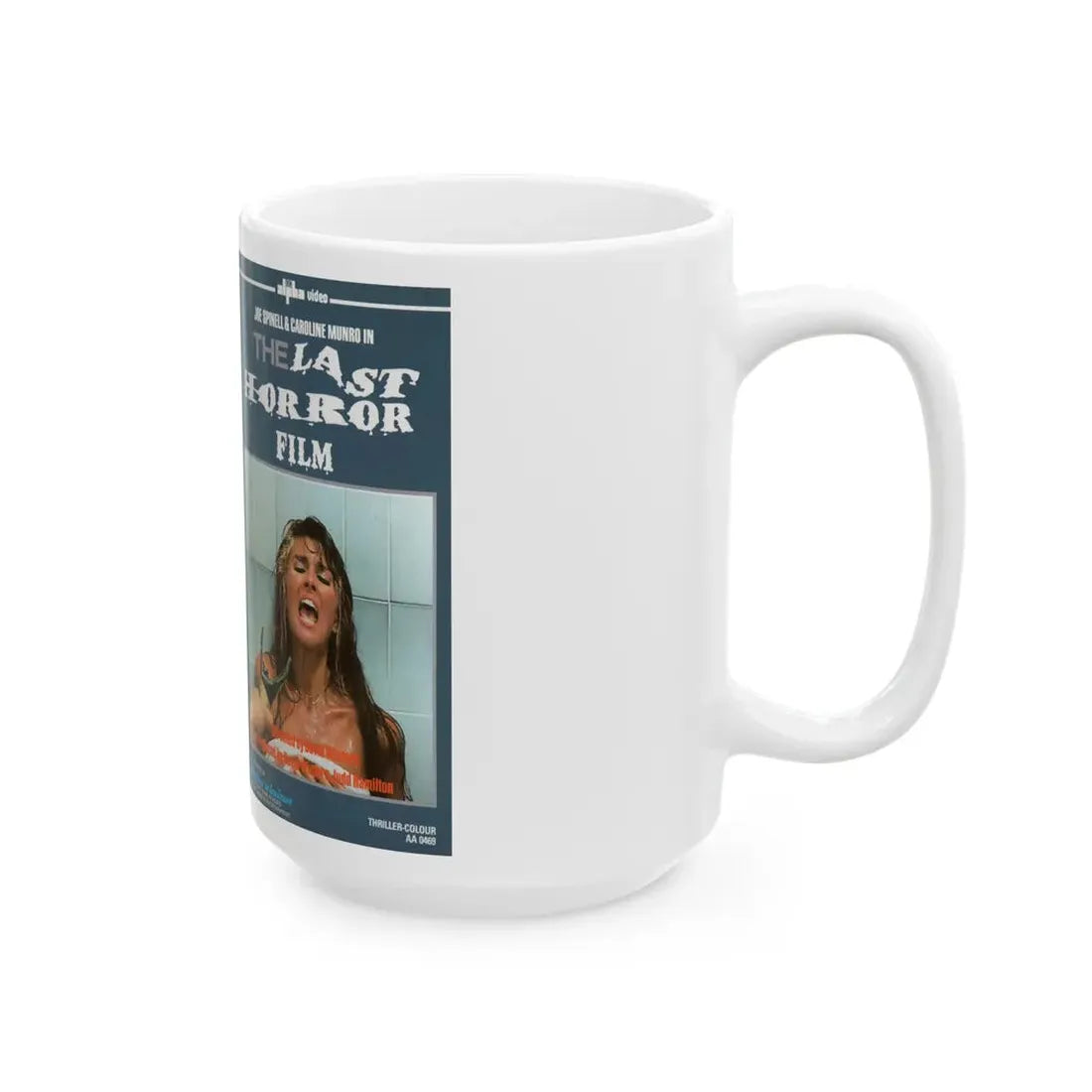 THE LAST HORROR FILM (VHS COVER) - White Coffee Mug - Go Mug Yourself
