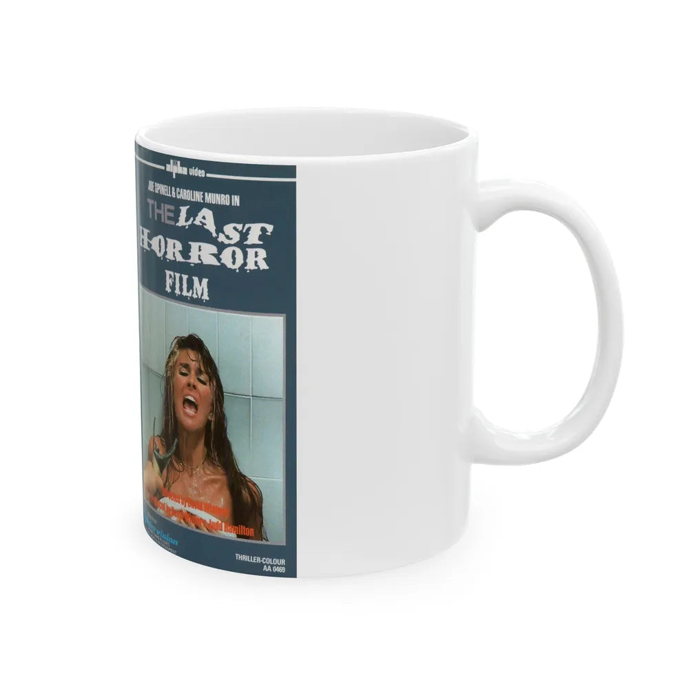 THE LAST HORROR FILM (VHS COVER) - White Coffee Mug-Go Mug Yourself