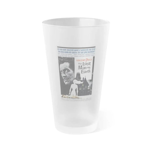 THE LAST MAN ON EARTH 1964 Movie Poster - Frosted Pint Glass 16oz 16oz Frosted - Go Mug Yourself