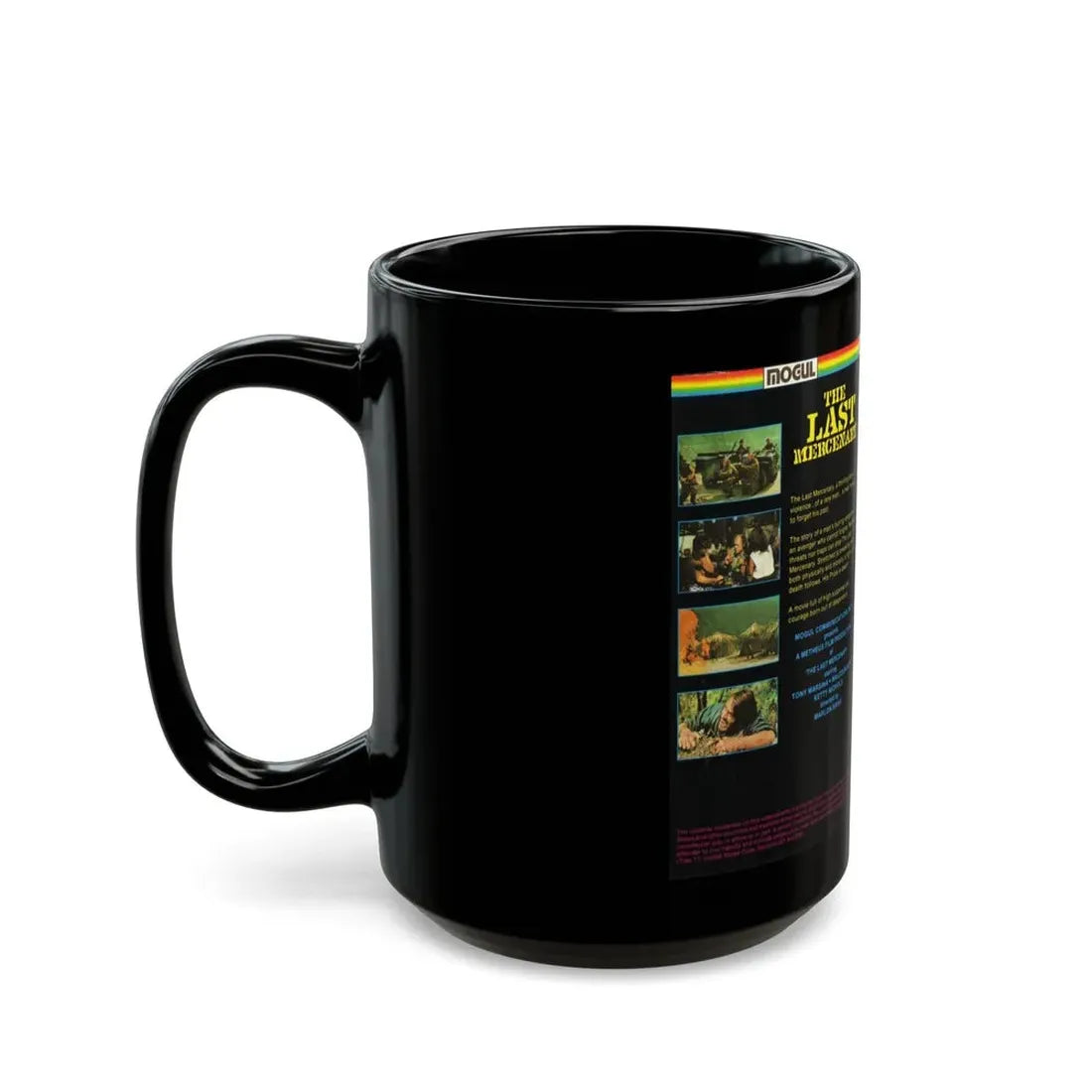 THE LAST MERCENARY MOGUL VIDEO (VHS COVER) - Black Coffee Mug - Go Mug Yourself