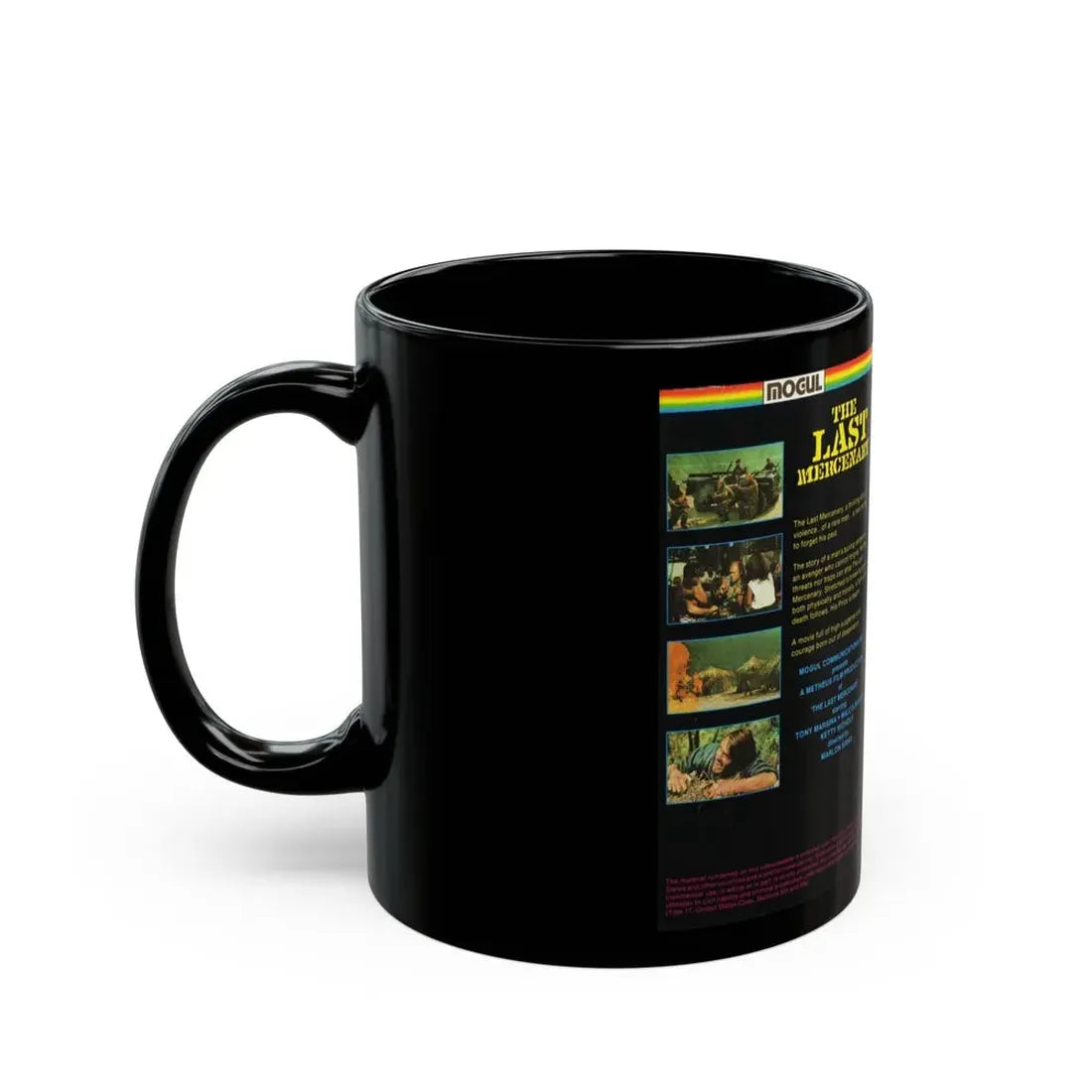 THE LAST MERCENARY MOGUL VIDEO (VHS COVER) - Black Coffee Mug - Go Mug Yourself