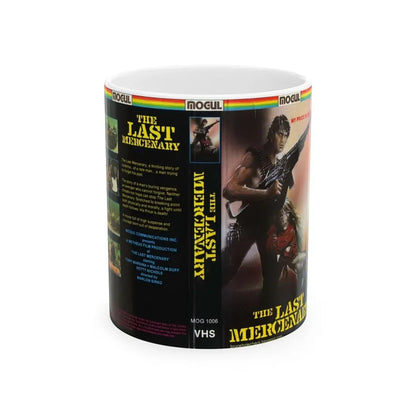 THE LAST MERCENARY MOGUL VIDEO (VHS COVER) - White Coffee Mug 11oz - Go Mug Yourself