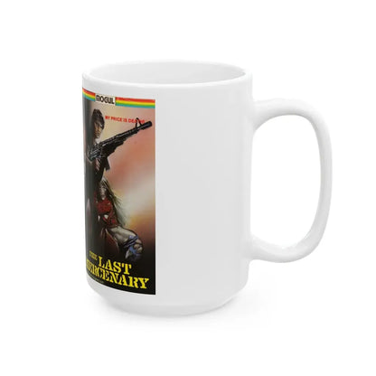THE LAST MERCENARY MOGUL VIDEO (VHS COVER) - White Coffee Mug - Go Mug Yourself