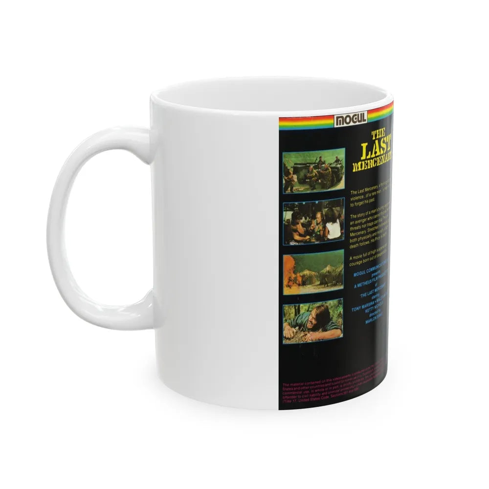 THE LAST MERCENARY MOGUL VIDEO (VHS COVER) - White Coffee Mug-Go Mug Yourself