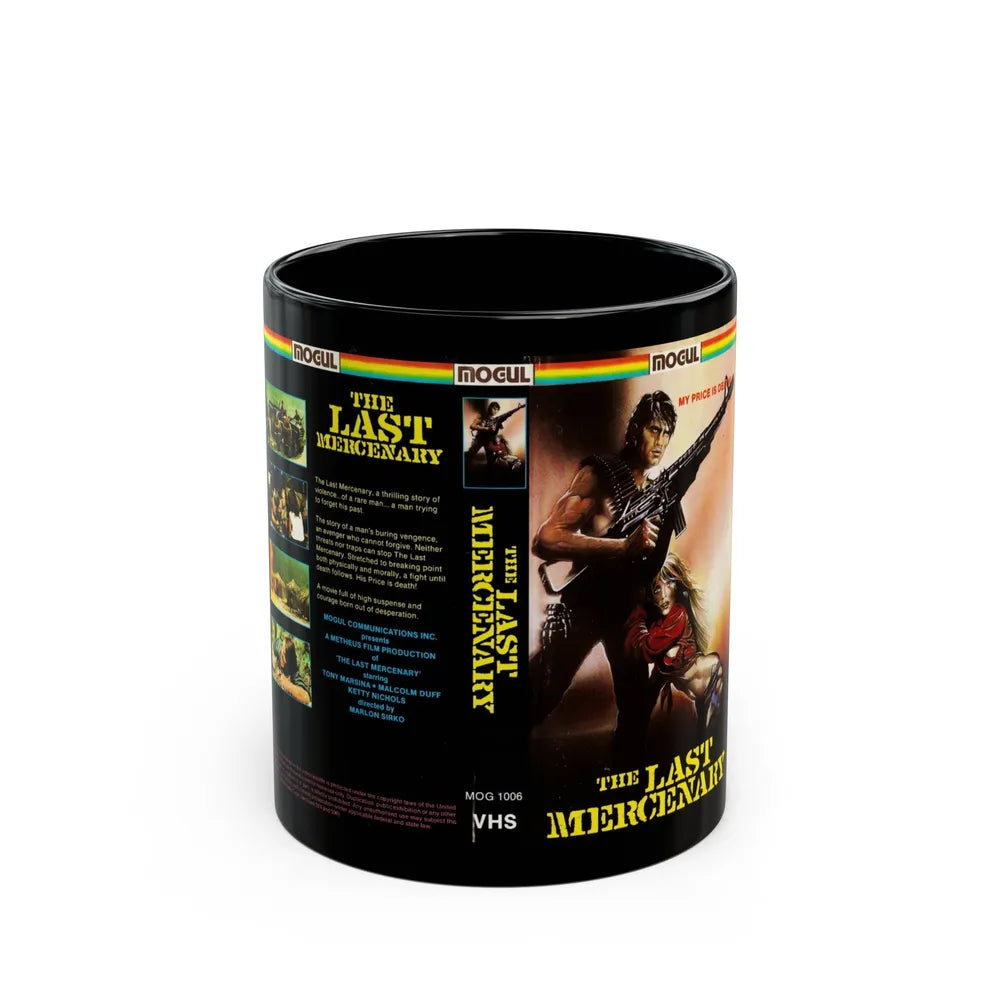 THE LAST MERCENARY (VHS COVER) - Black Coffee Mug-11oz-Go Mug Yourself