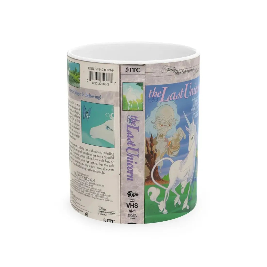 THE LAST UNICORN (VHS COVER) - White Coffee Mug 11oz - Go Mug Yourself
