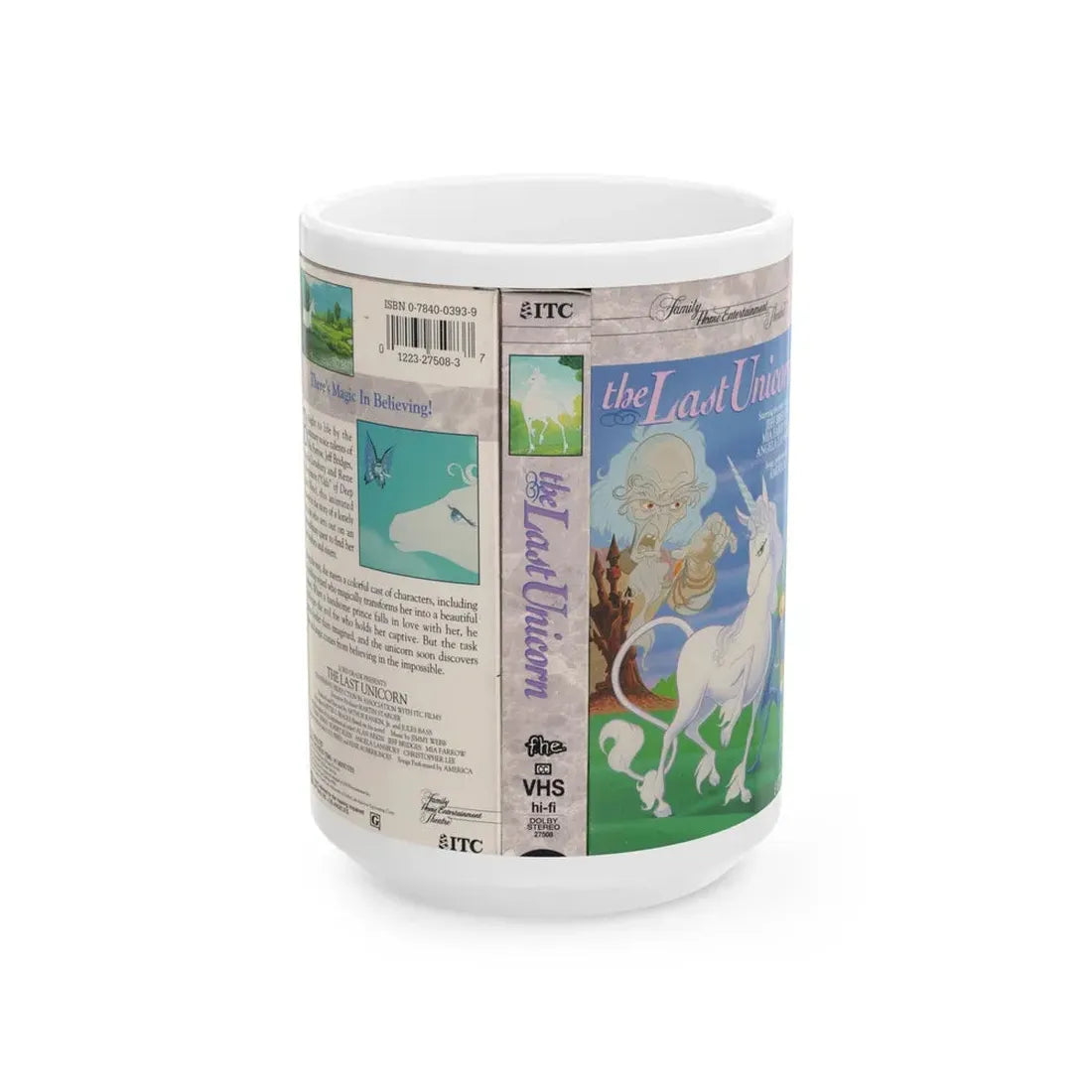 THE LAST UNICORN (VHS COVER) - White Coffee Mug 15oz - Go Mug Yourself