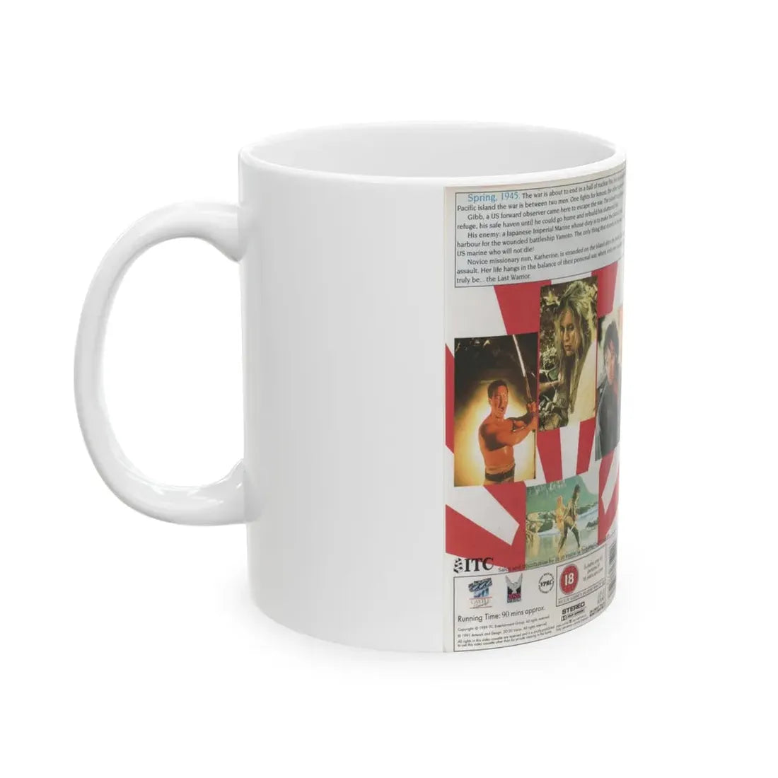 THE LAST WARRIOR (VHS COVER) - White Coffee Mug - Go Mug Yourself