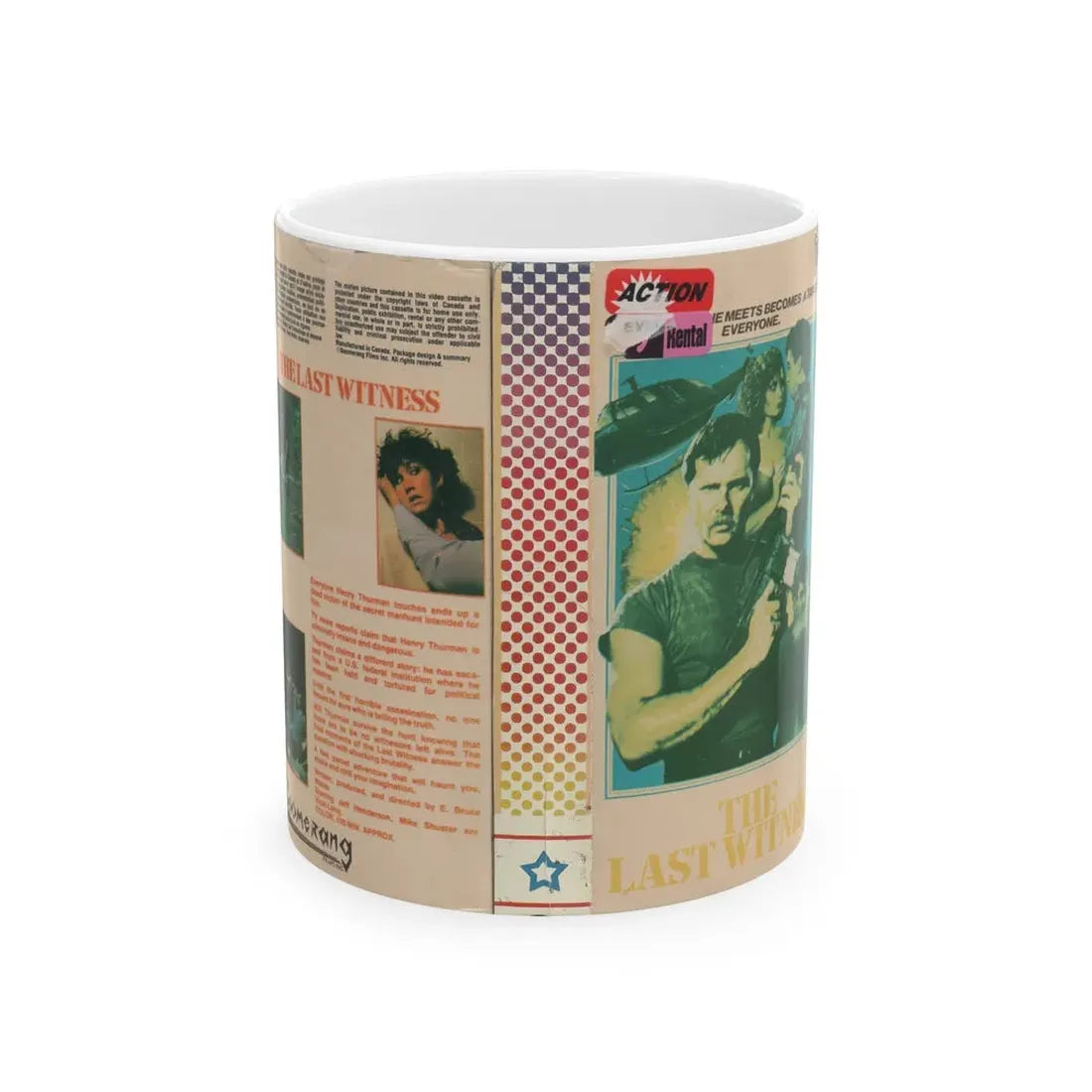 THE LAST WITNESS (VHS COVER) - White Coffee Mug 11oz - Go Mug Yourself