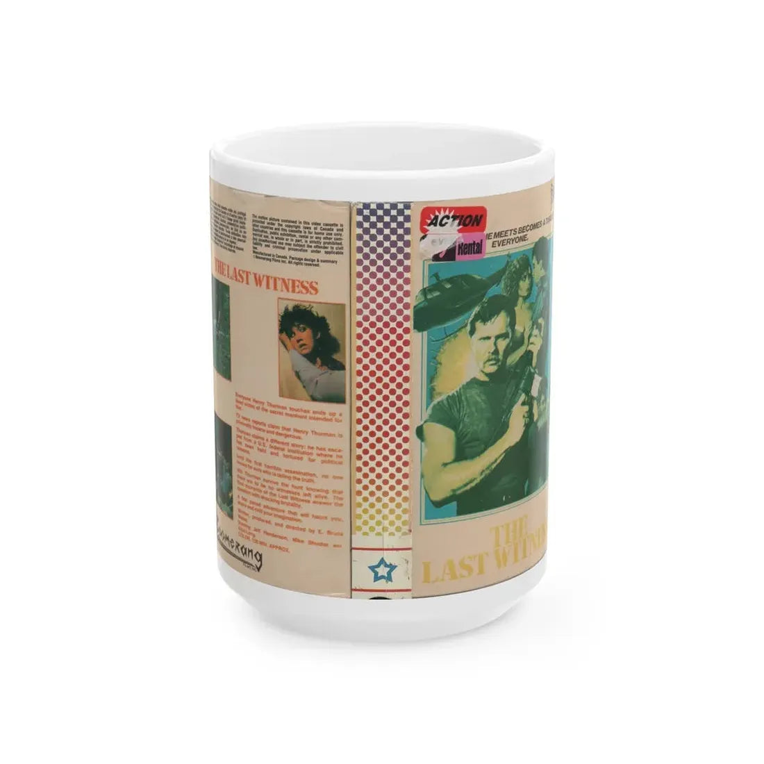 THE LAST WITNESS (VHS COVER) - White Coffee Mug 15oz - Go Mug Yourself
