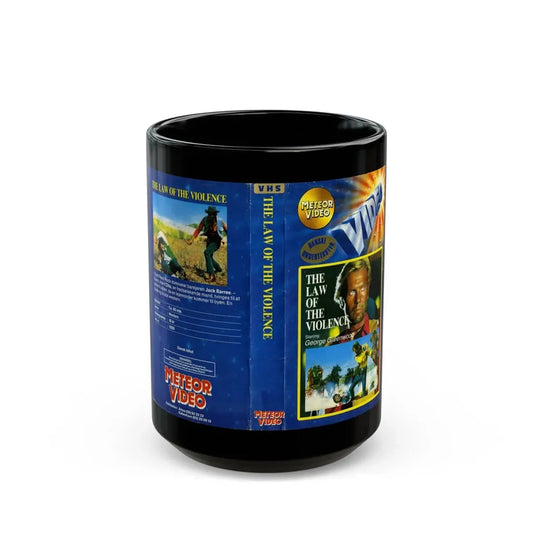 THE LAW OF THE VIOLENCE (VHS COVER) - Black Coffee Mug 15oz - Go Mug Yourself