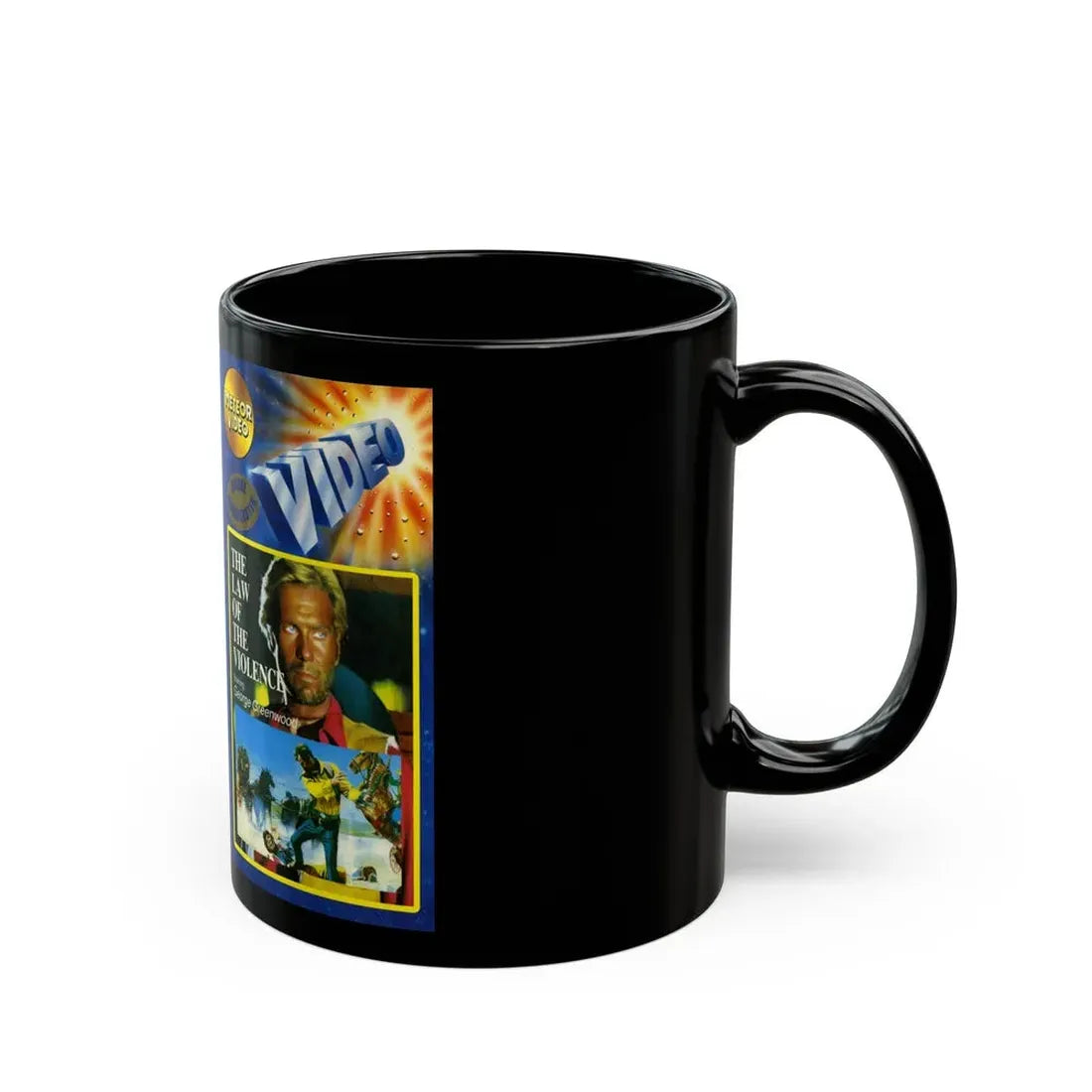 THE LAW OF THE VIOLENCE (VHS COVER) - Black Coffee Mug - Go Mug Yourself