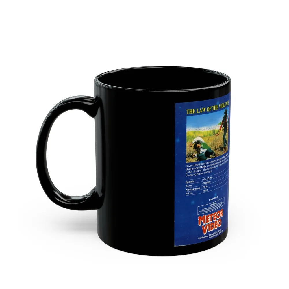 THE LAW OF THE VIOLENCE (VHS COVER) - Black Coffee Mug-Go Mug Yourself