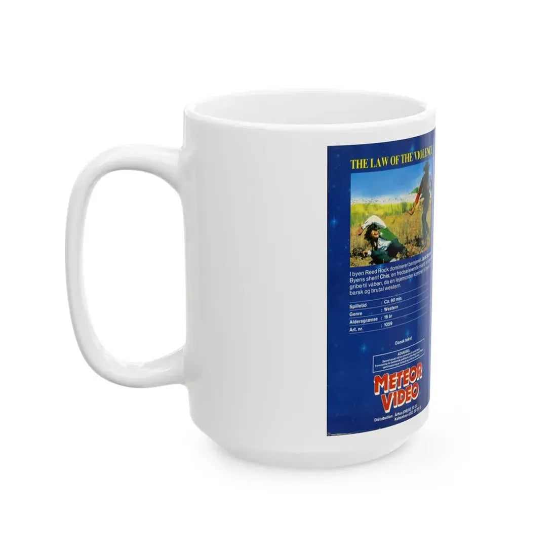 THE LAW OF THE VIOLENCE (VHS COVER) - White Coffee Mug - Go Mug Yourself