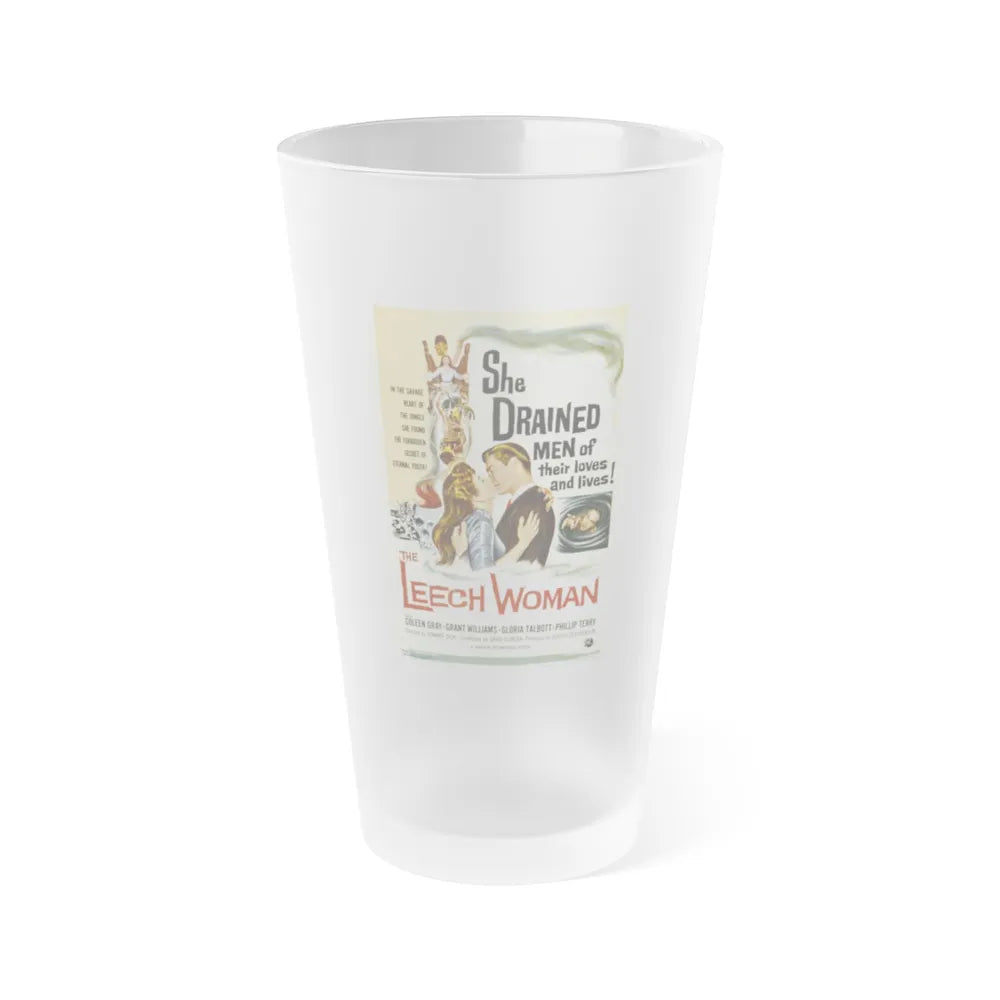 THE LEECH WOMAN 1960 Movie Poster - Frosted Pint Glass 16oz-16oz-Frosted-Go Mug Yourself