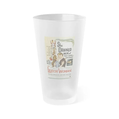 THE LEECH WOMAN 1960 Movie Poster - Frosted Pint Glass 16oz 16oz Frosted - Go Mug Yourself