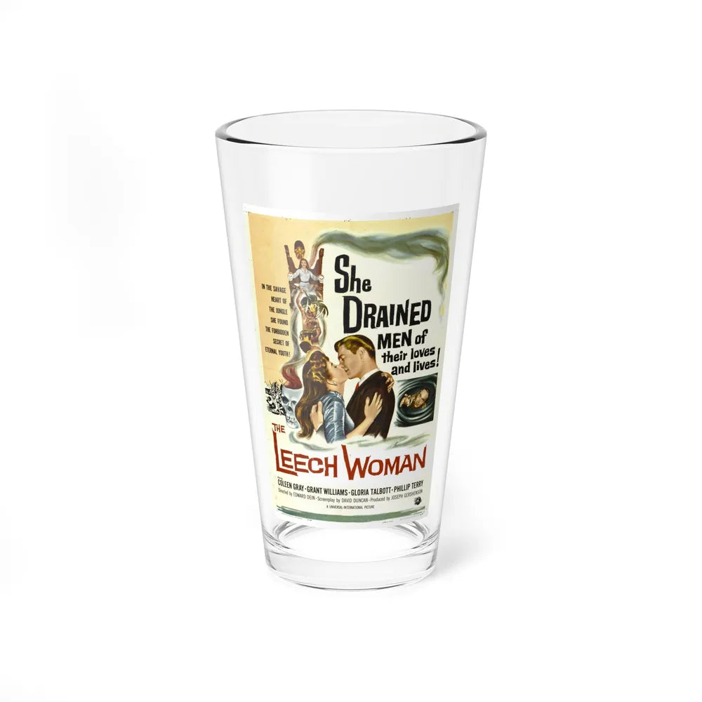 THE LEECH WOMAN 1960 Movie Poster - Pint Glass 16oz-16oz-Go Mug Yourself