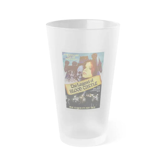 THE LEGEND OF BLOOD CASTLE 1973 Movie Poster - Frosted Pint Glass 16oz 16oz Frosted - Go Mug Yourself