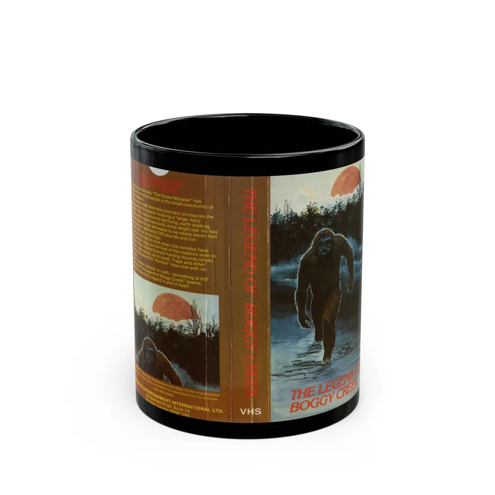 THE LEGEND OF BOGGY CREEK (VHS COVER) - Black Coffee Mug-11oz-Go Mug Yourself