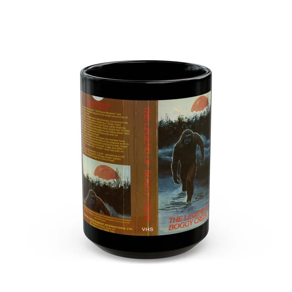 THE LEGEND OF BOGGY CREEK (VHS COVER) - Black Coffee Mug-15oz-Go Mug Yourself