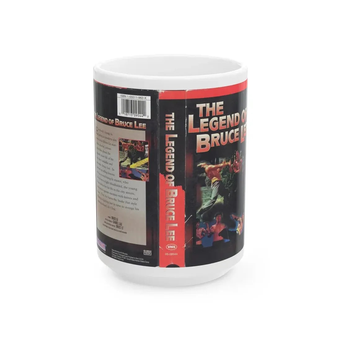 THE LEGEND OF BRUCE LEE (VHS COVER) - White Coffee Mug 15oz - Go Mug Yourself